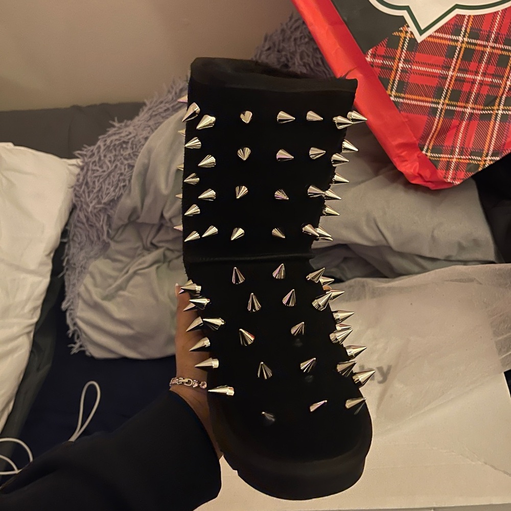 Studded Black Boots